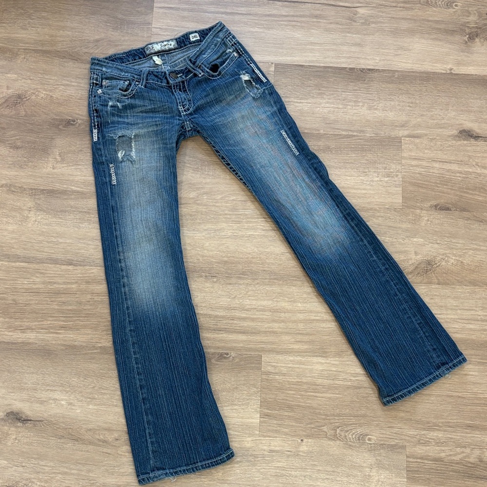 BKE Women's Boot Cut Low Rise Jeans